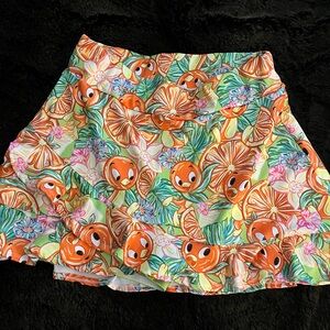 Orange Bird Floral Skort